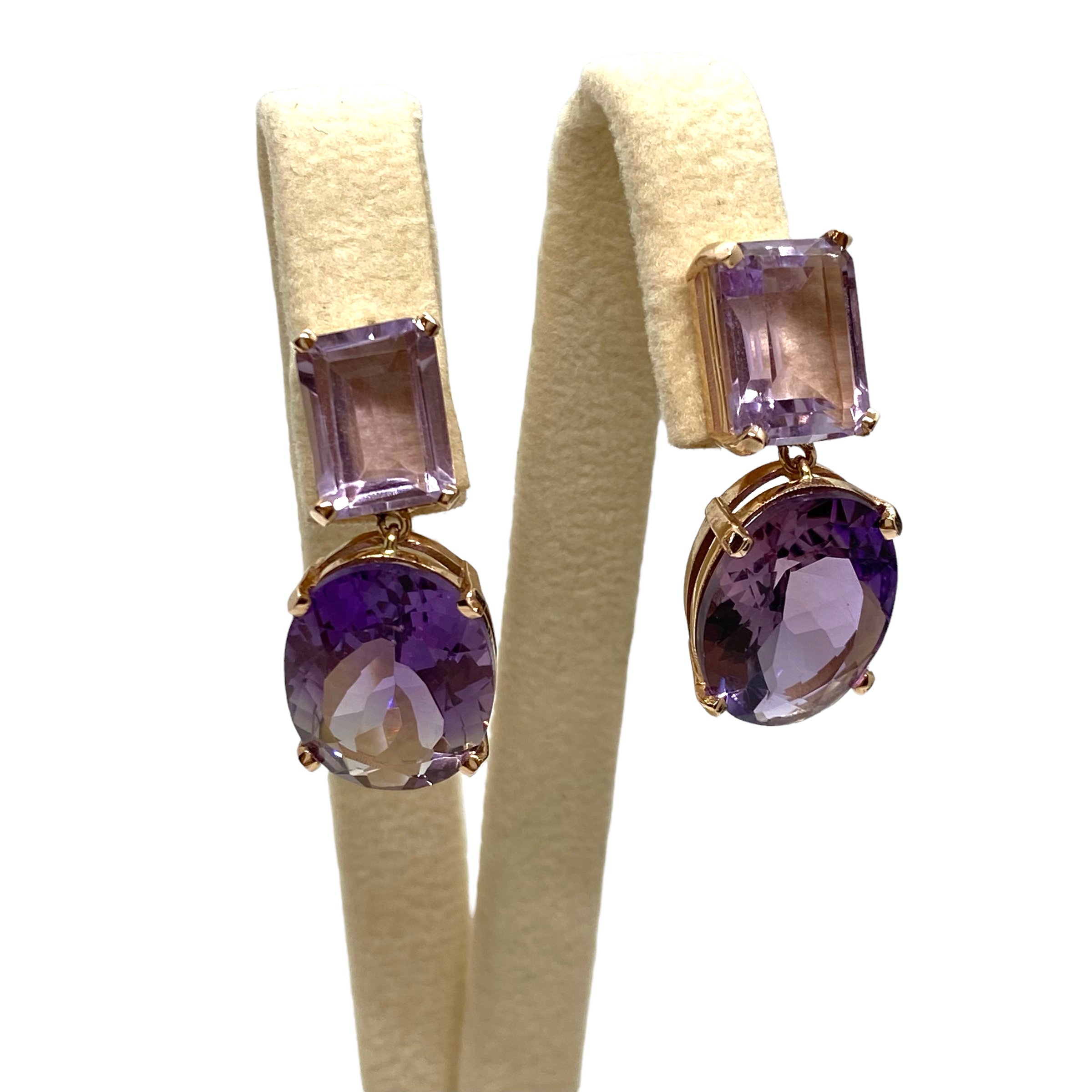Two stone amethyst impressive earrings — Melina Fachidis (2)