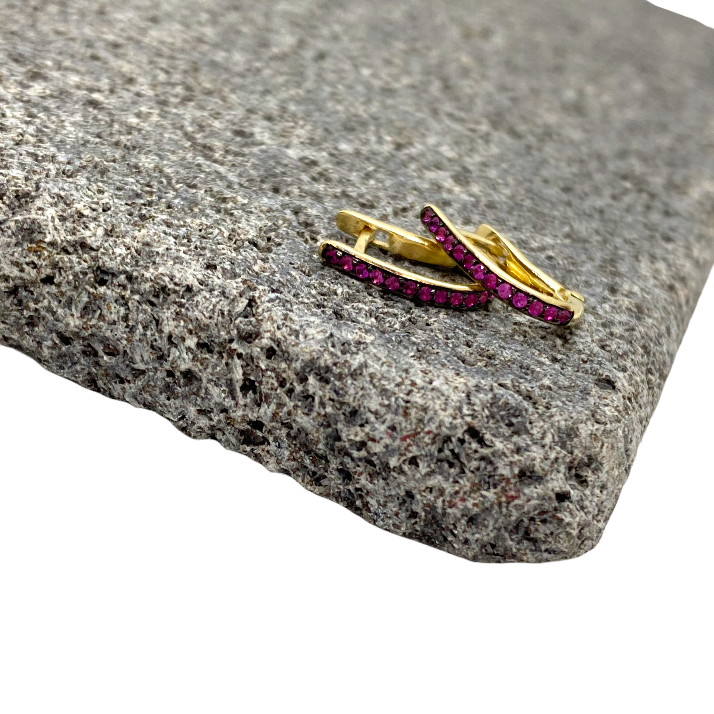 Minimal oval ruby hoops — Melina Fachidis (4)