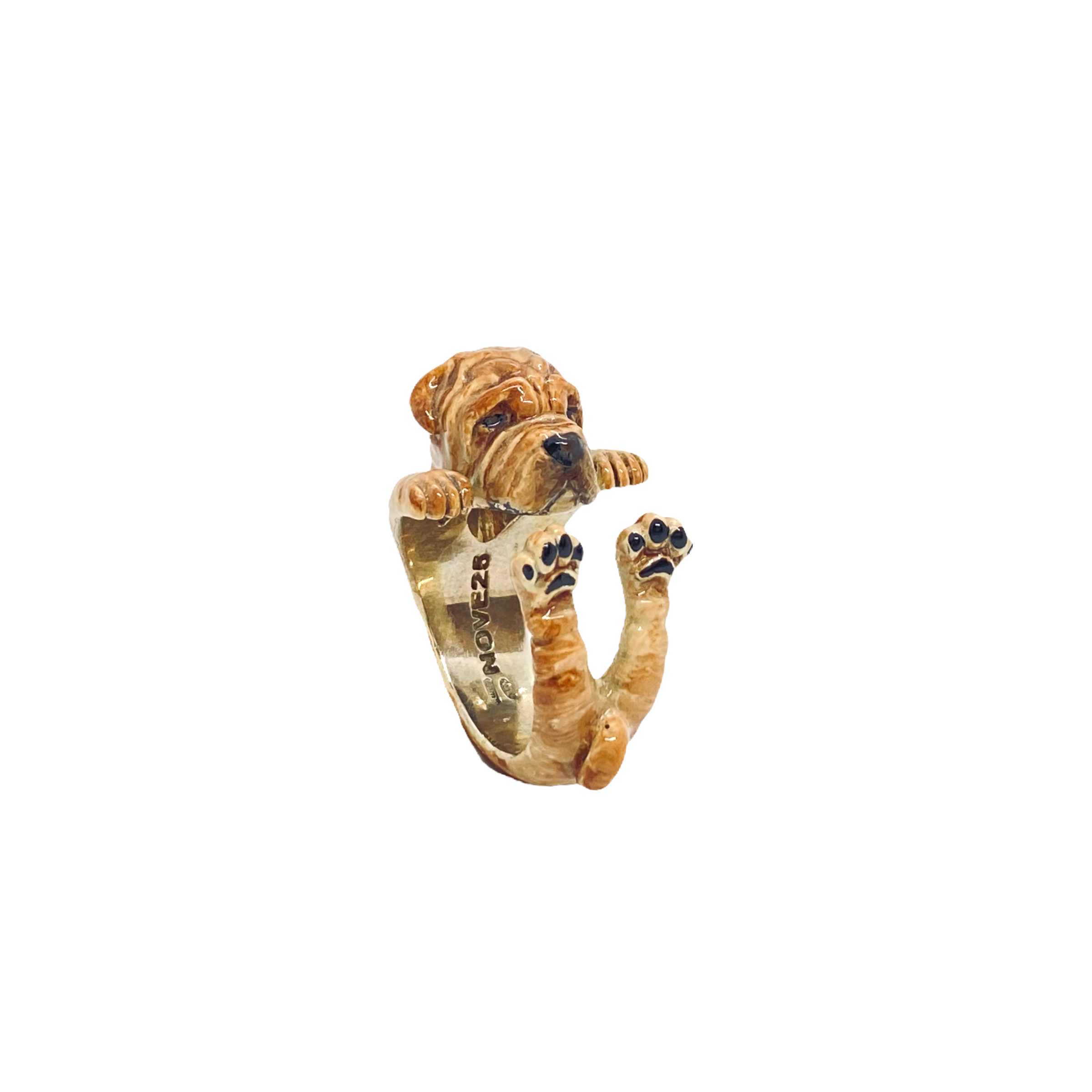 Shar Pei enamelled ring — Melina Fachidis