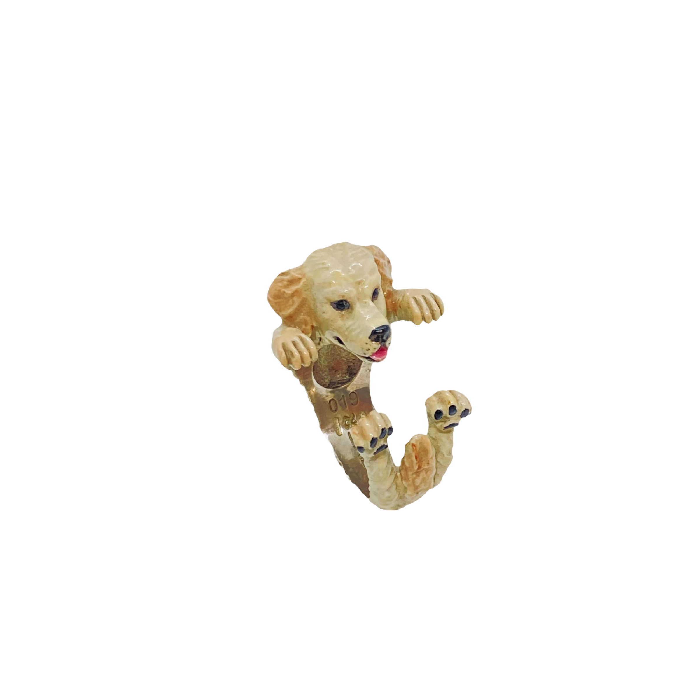 Golden retriever enamelled ring — Melina Fachidis