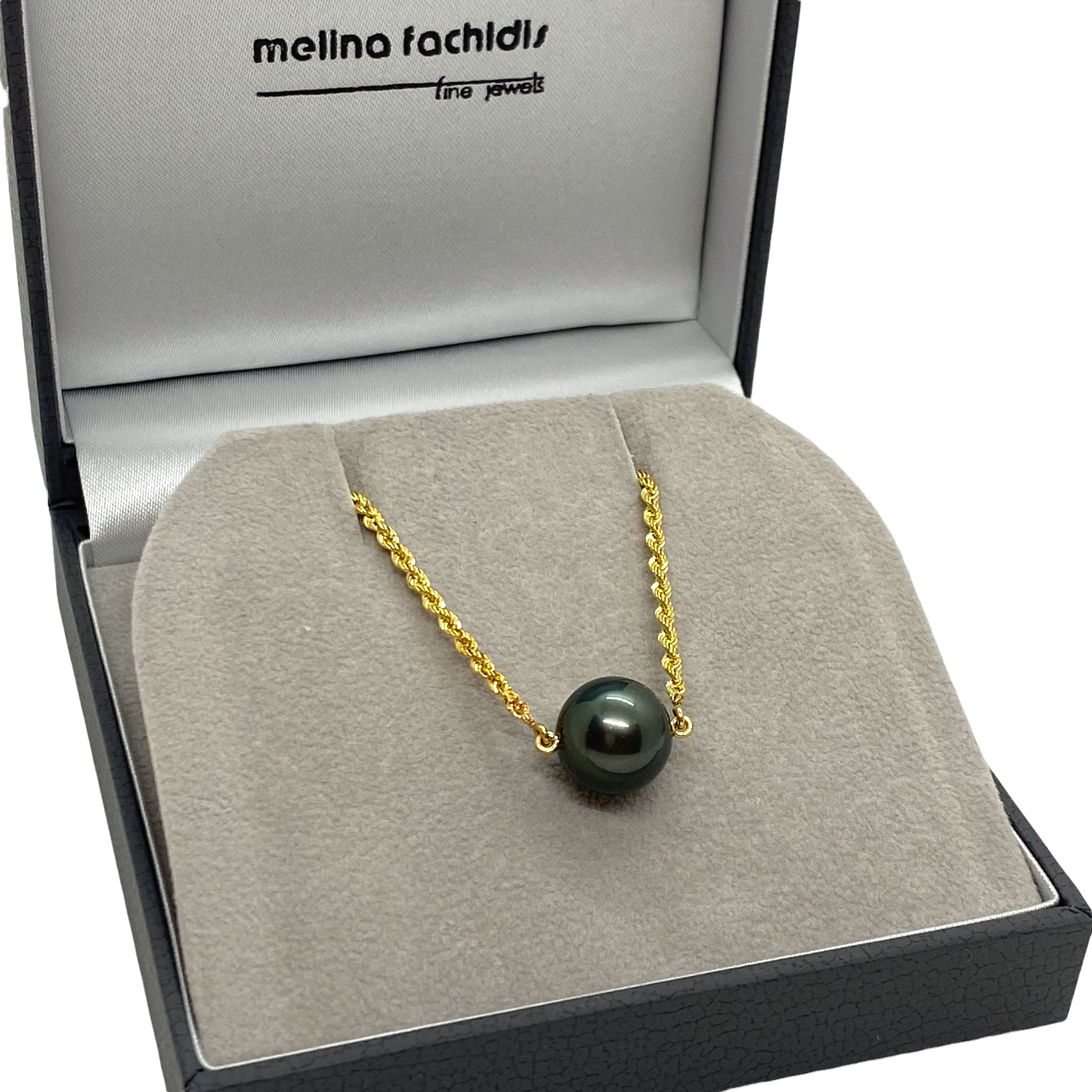 Tahitian round black pearl necklace — Melina Fachidis (4)