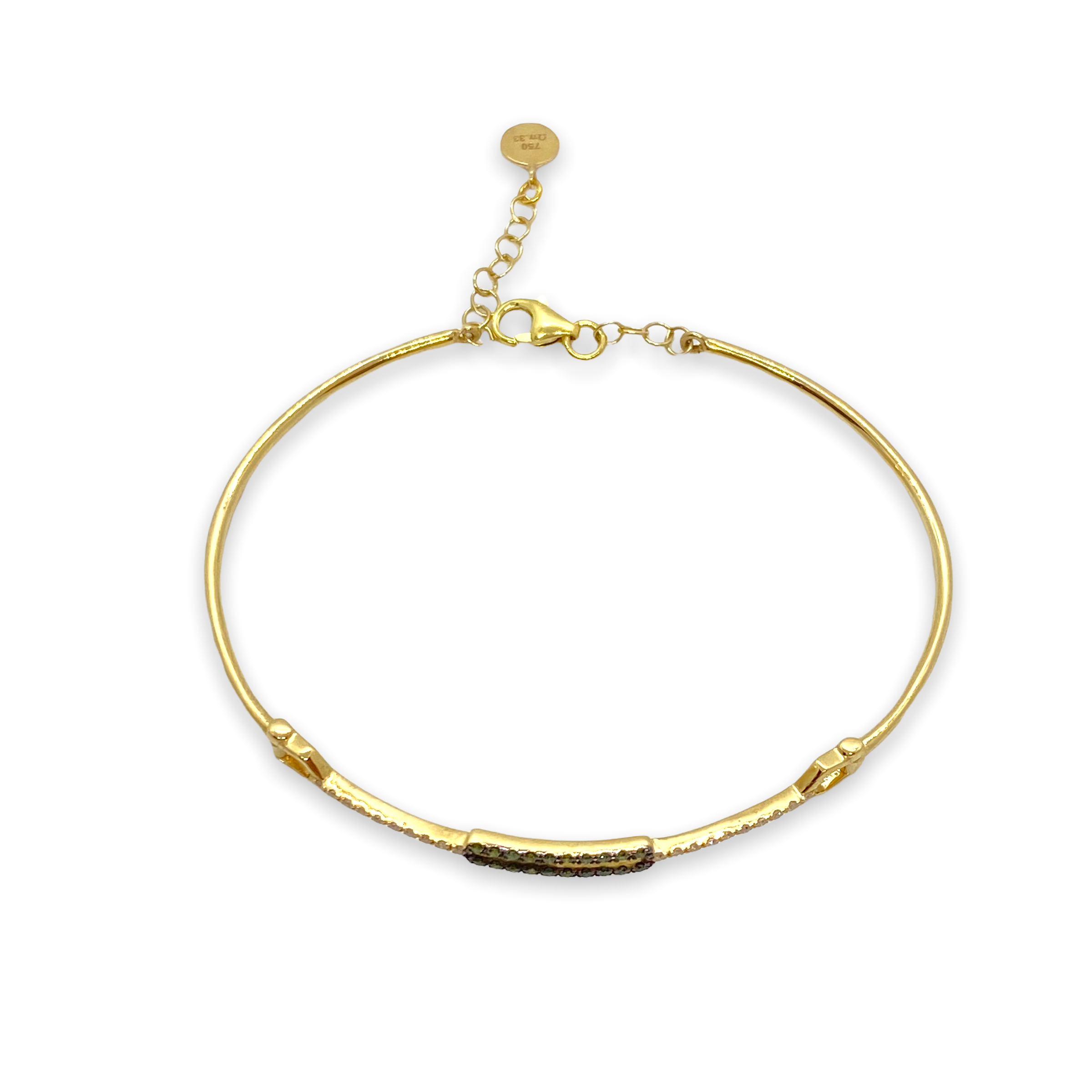 Green diamond cuff bracelet — Melina Fachidis (3)
