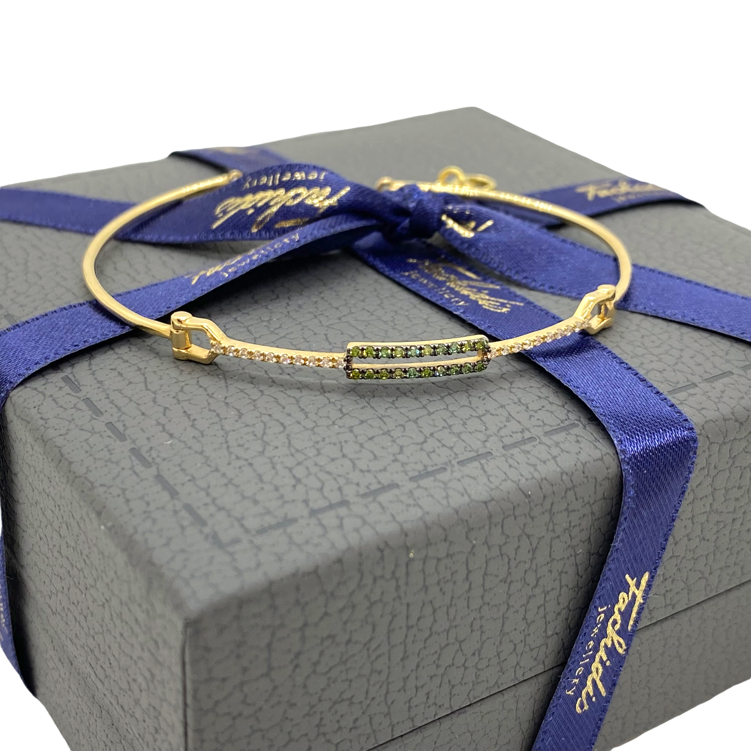 Green diamond cuff bracelet — Melina Fachidis (5)