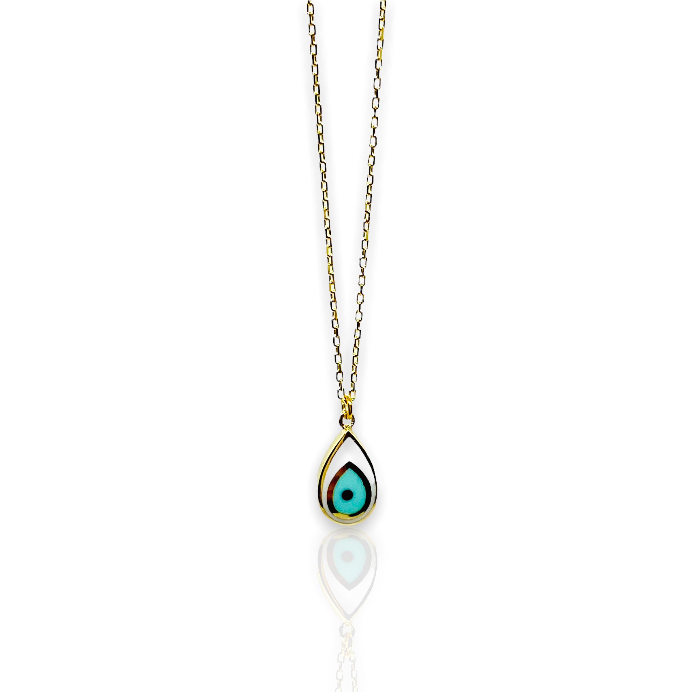 Drop eye turquoise pendant — Melina Fachidis