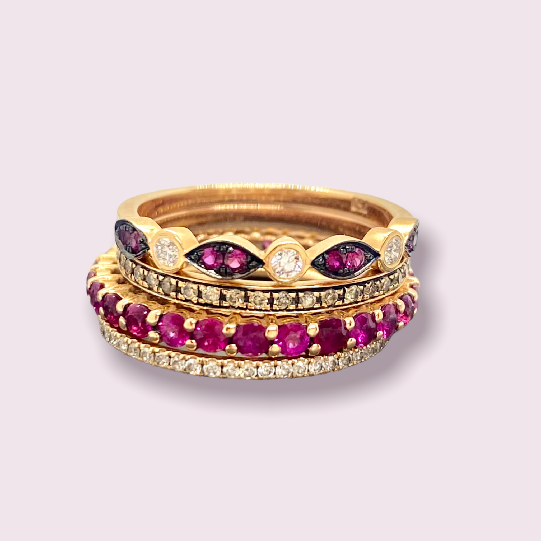 Vintage Ruby and diamond stacking ring — Melina Fachidis (7)