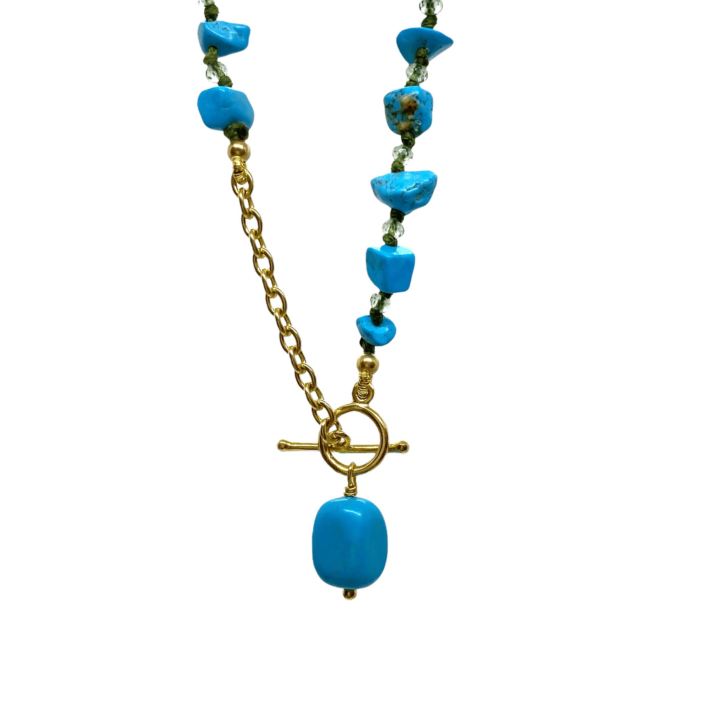 Turquoise long necklace — Melina Fachidis (3)