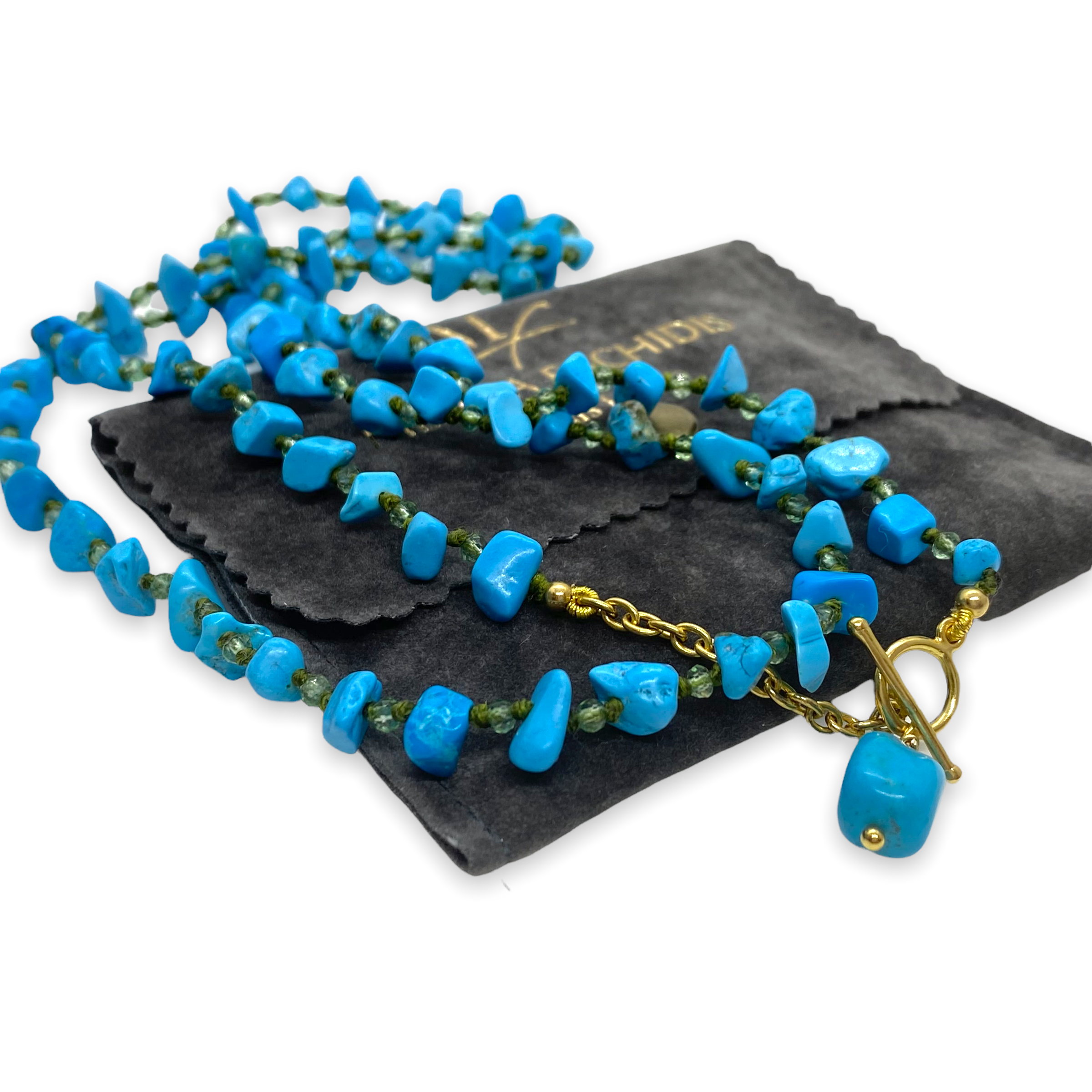 Turquoise long necklace — Melina Fachidis (4)
