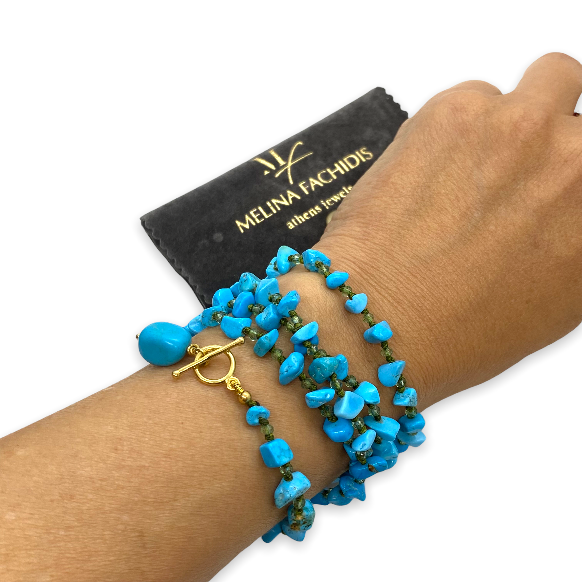 Turquoise long necklace — Melina Fachidis (5)