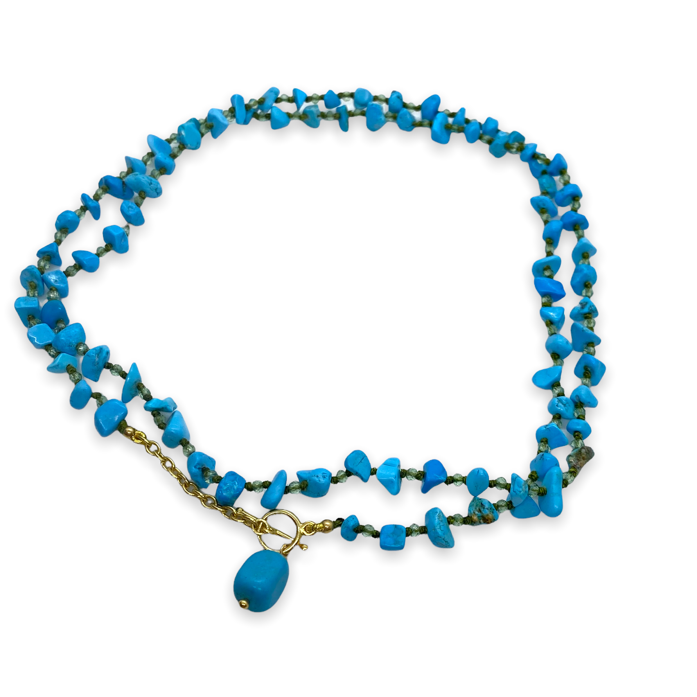 Turquoise long necklace — Melina Fachidis (6)