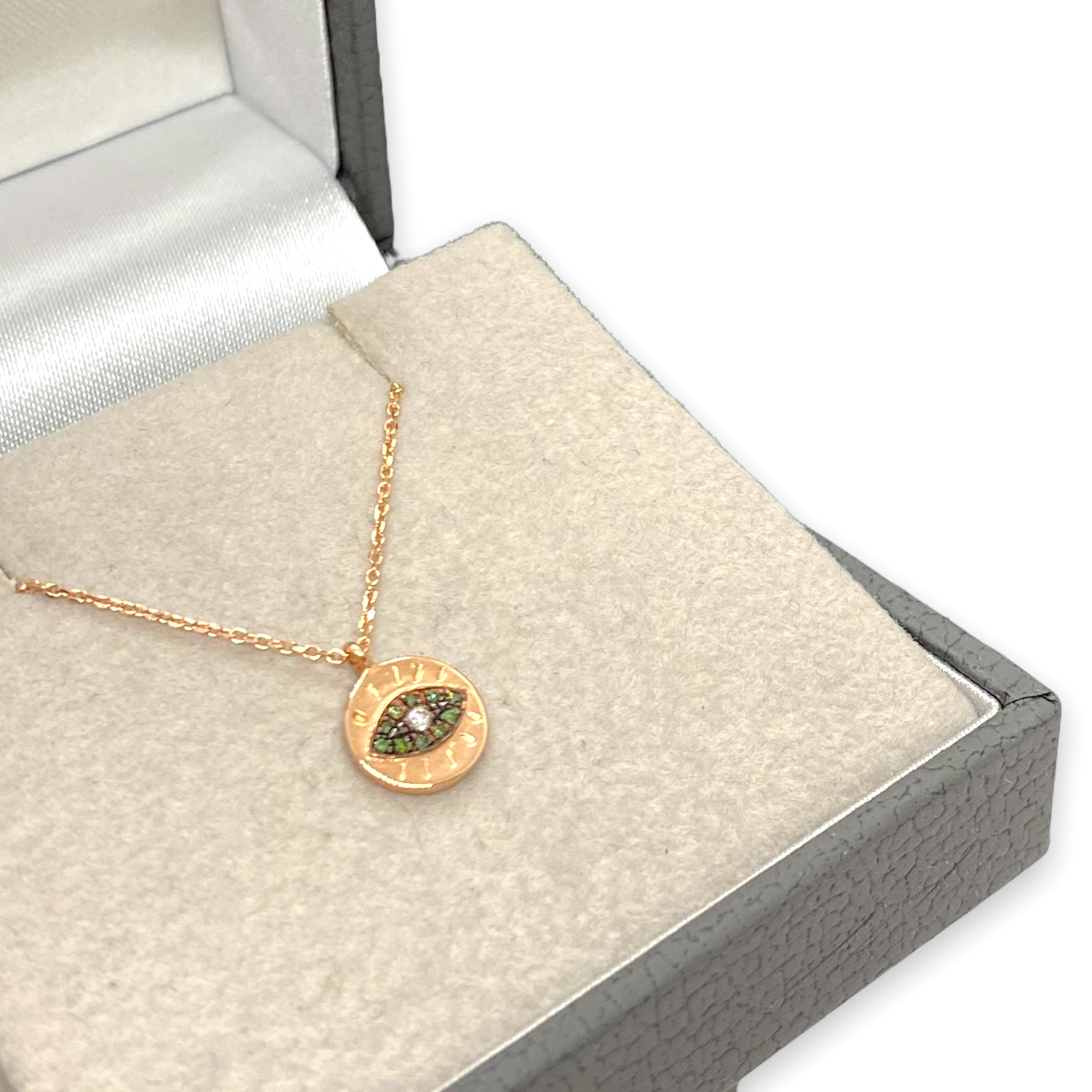 Green diamonds eye pendant — Melina Fachidis (3)