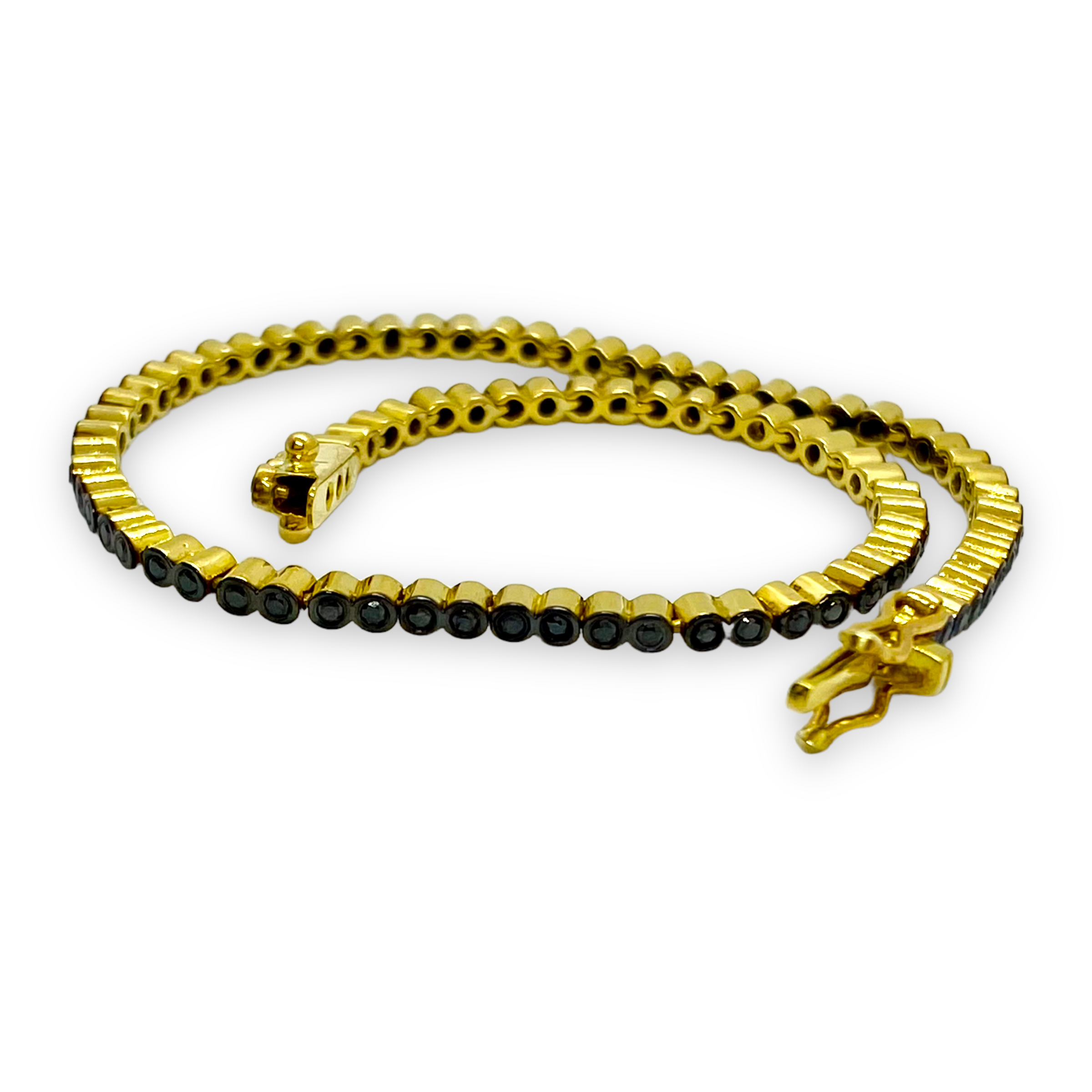Black diamond tennis bracelet — Melina Fachidis (4)