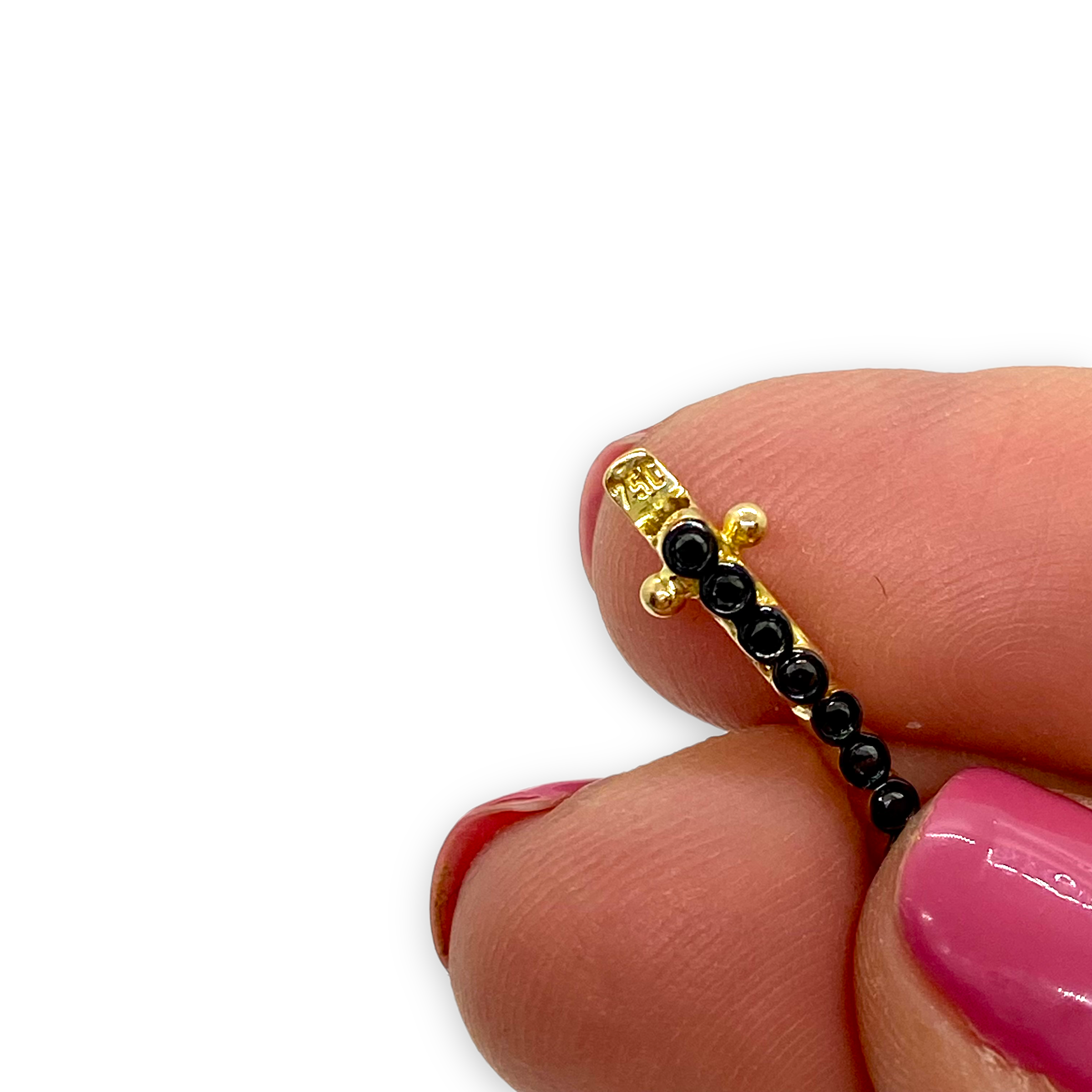 Black diamond tennis bracelet — Melina Fachidis (6)