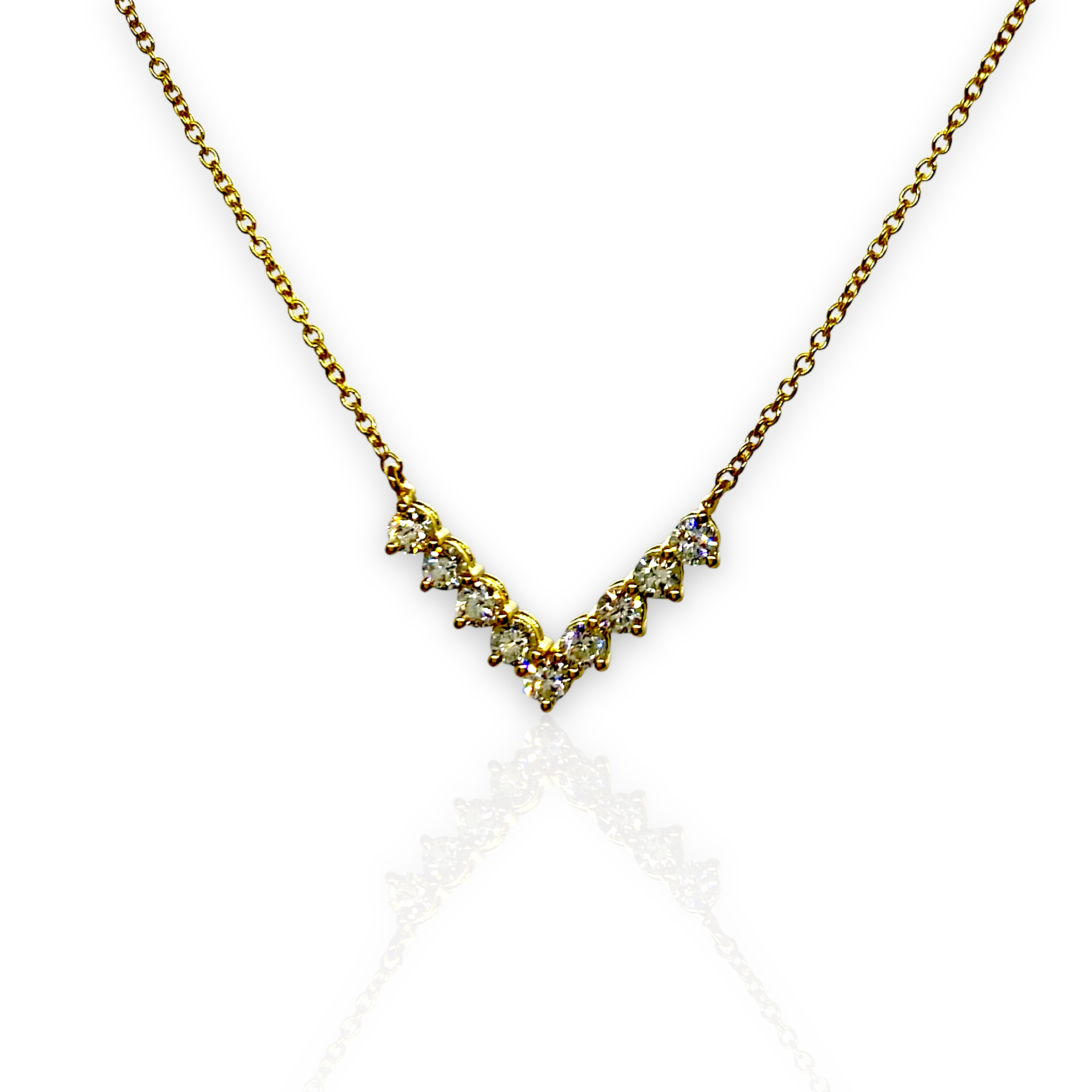 V 9 white diamonds necklace — Melina Fachidis
