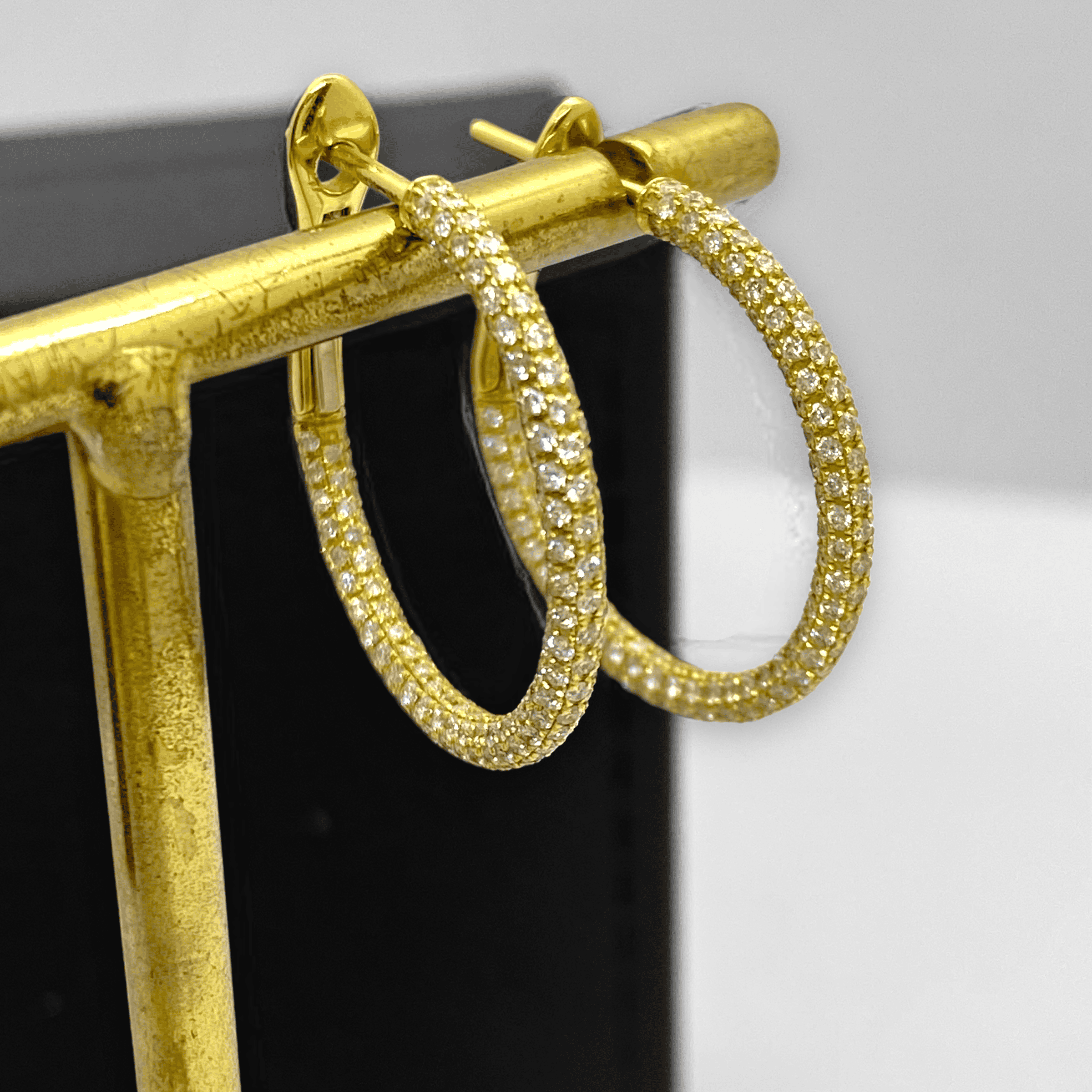 18k yellow gold hoops fully dressed with natural diamonds — Melina Fachidis (8)