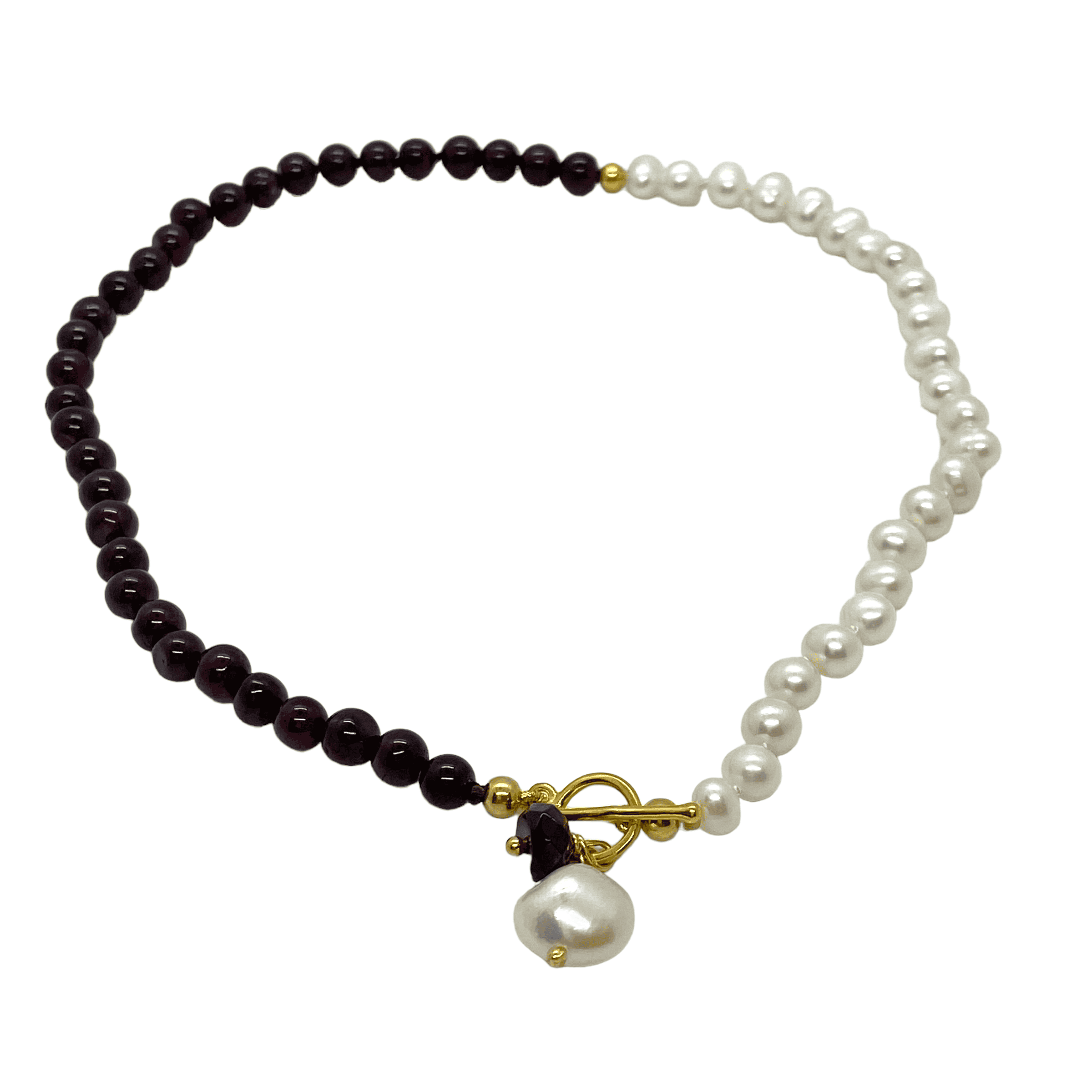 Garnet and pearl double wrap bracelet — Melina Fachidis (5)