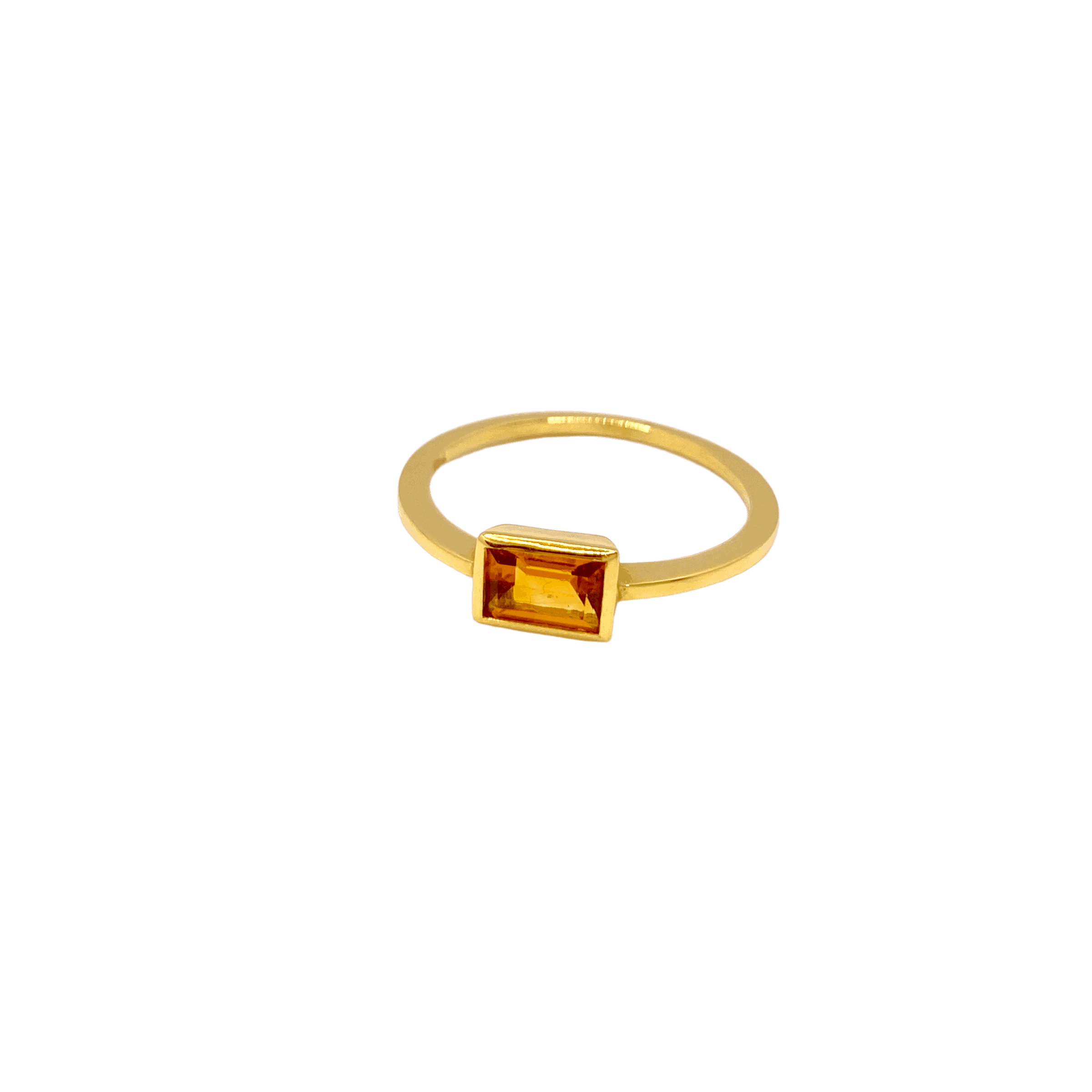 Yellow sapphire rectangular ring — Melina Fachidis (2)