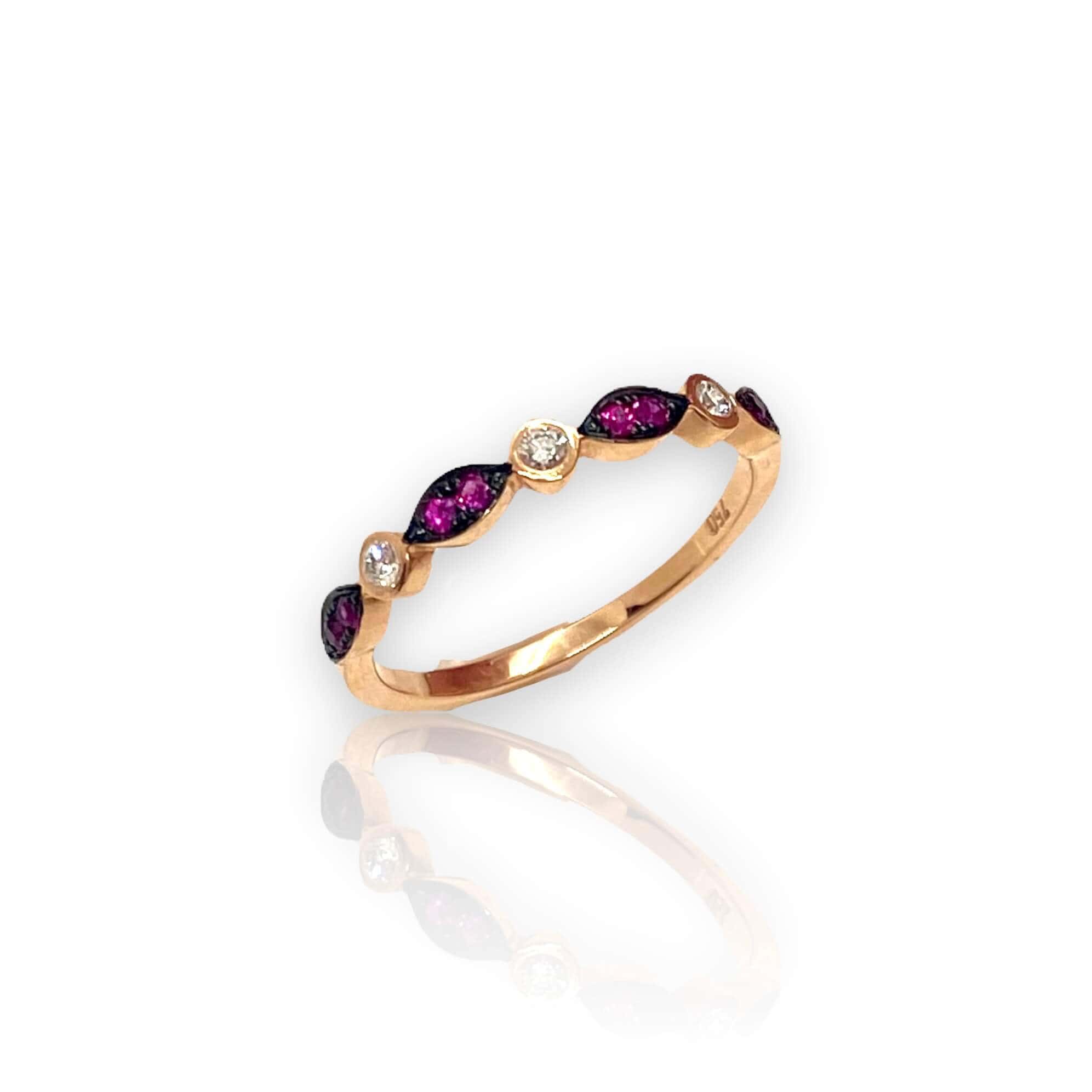 Vintage Ruby and diamond stacking ring — Melina Fachidis (2)
