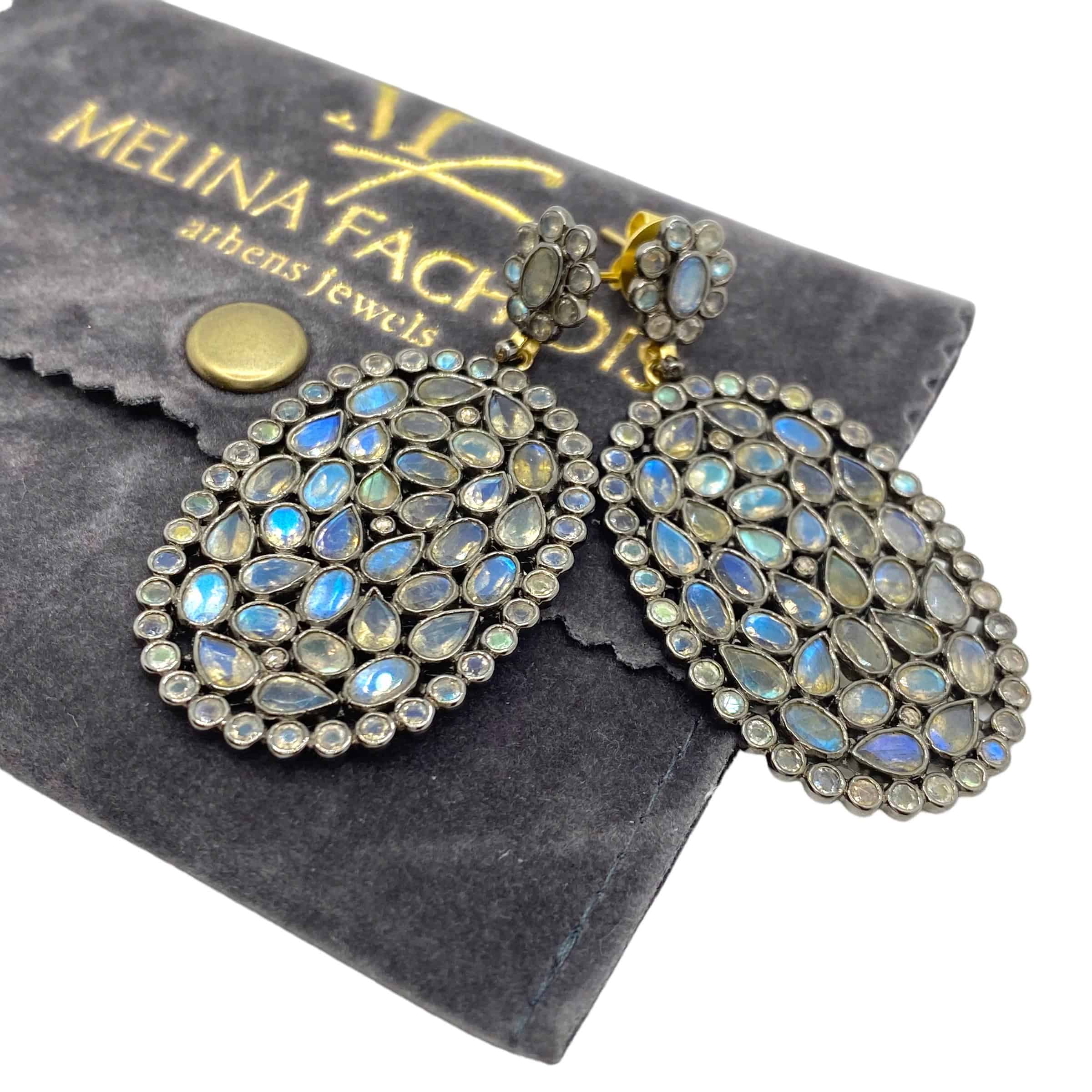 Labradorite and diamond oval earrings — Melina Fachidis (2)