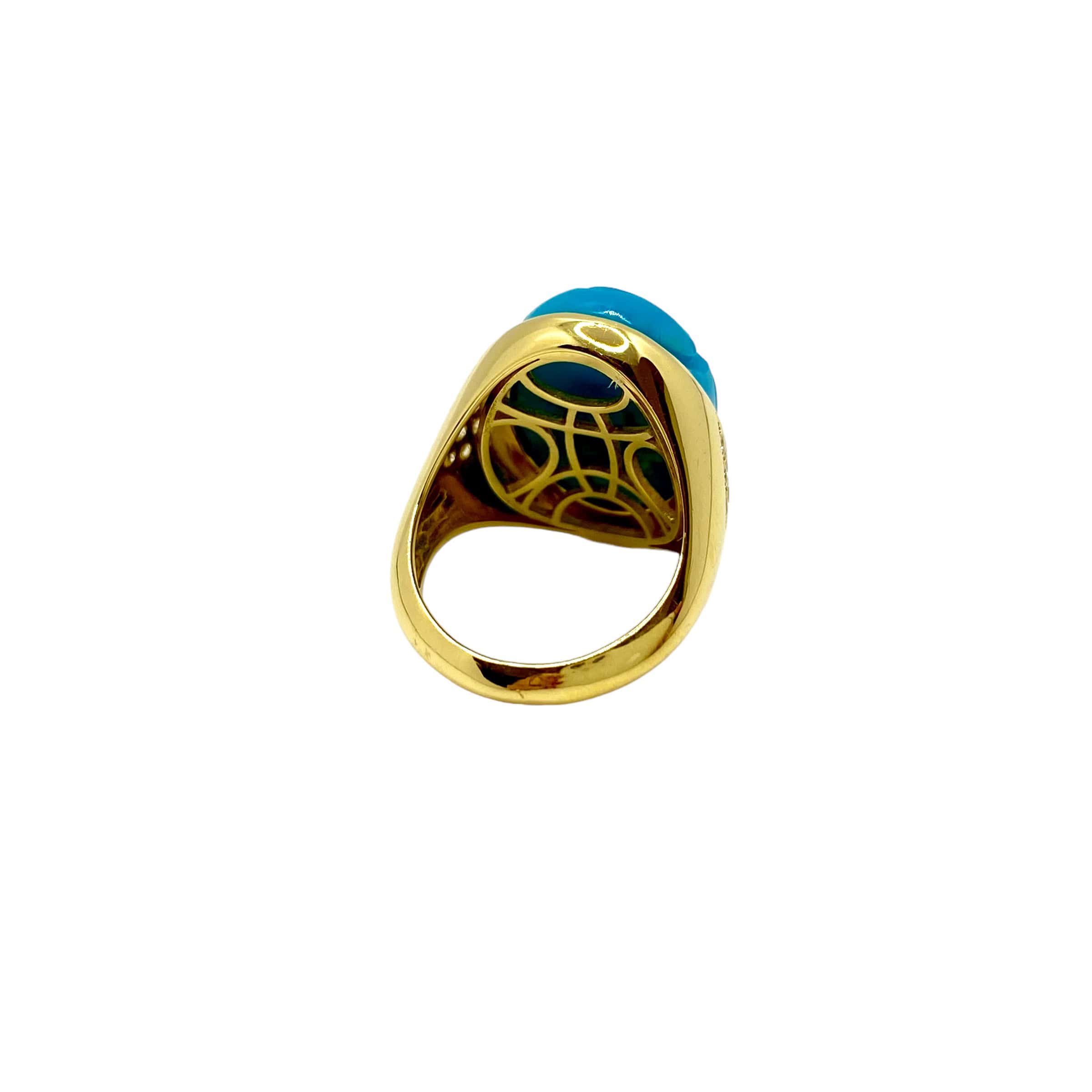 Turquoise scarab pinky ring — Melina Fachidis (4)