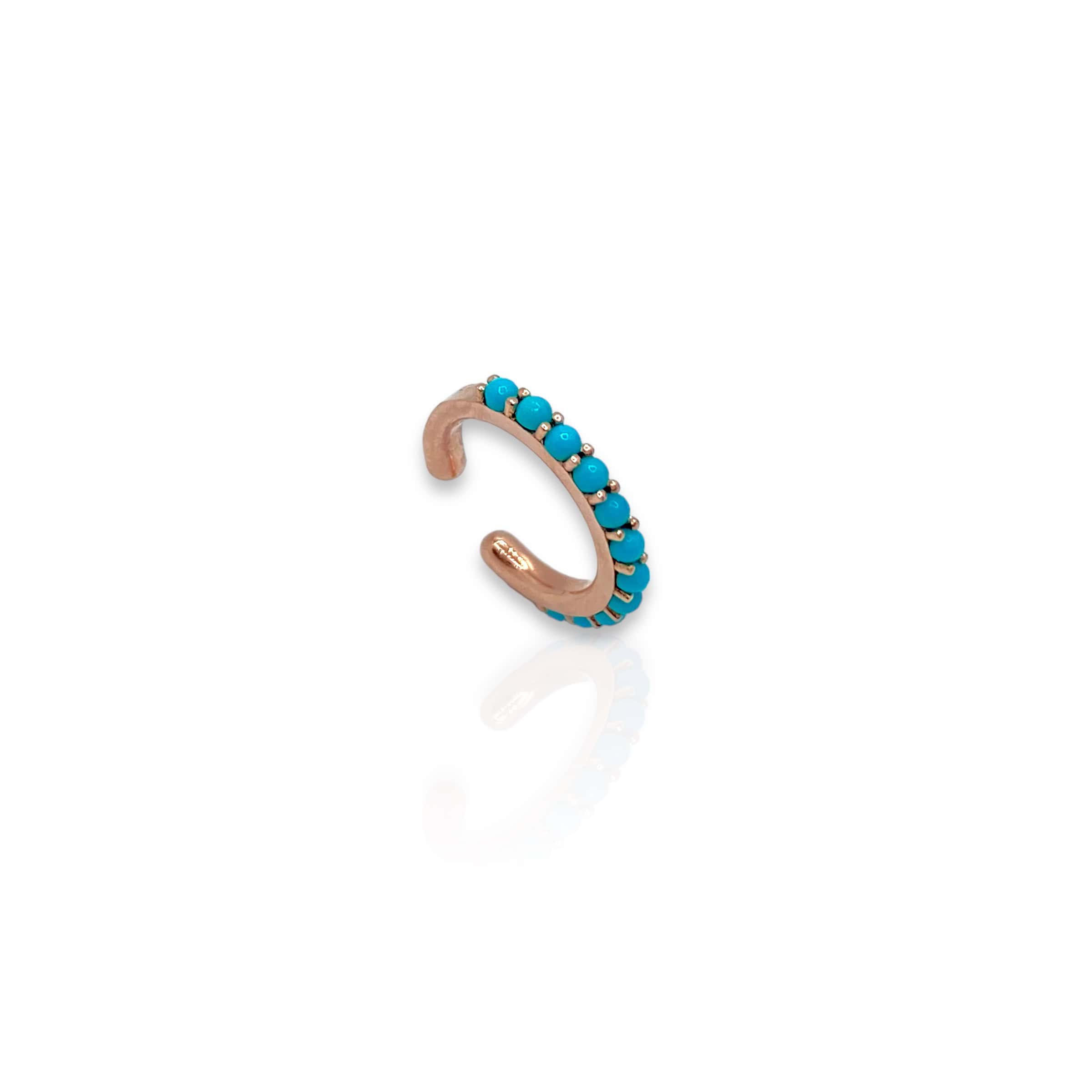 Turquoise cuff single earring — Melina Fachidis (4)